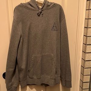 HUF heather gray hoodie